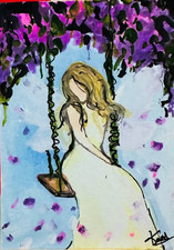 Romantica donna altalena - donna,
