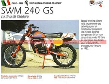 SWM GS 240 TF1 1980 Fiche Moto