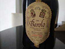 Vino  Barolo annata 1978 Giuseppe Barni Gattinara