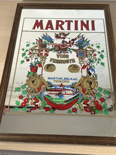 Vintage martini pub mirror - martini,