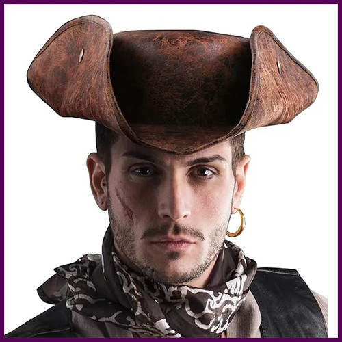 Cappello pirata ecopelle - in,