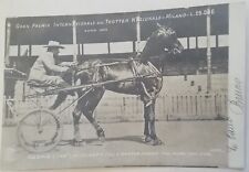 CARTOLINA GRAN PREMIO TROTTO MILANO CORSA CAVALLI TROTTER AMERICA USA RUSSIA 