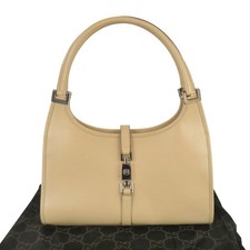 Borsa a tracolla Gucci Jackie 002 in pelle beige vintage autentica