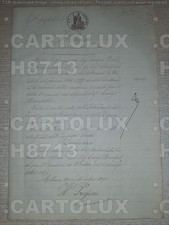 H8713 DOCUMENTO ANTICO 1891