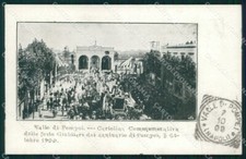 Napoli Pompei Valle di Feste Giubilari Santuario Commemorativa cartolina MX1393