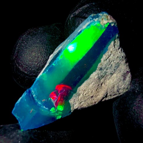 Opale nero grezzo etiope - grezzo, opal