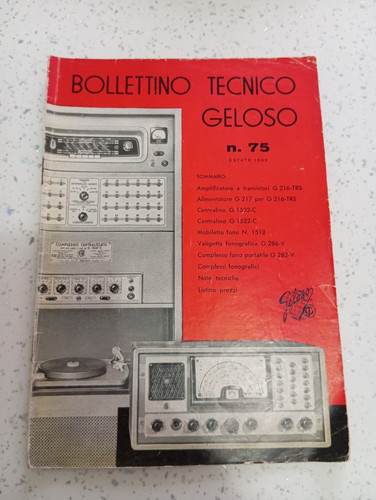 Bollettino tecnico geloso - tecnico, n