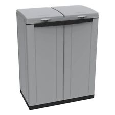 Terry ECOLINE 2 Armadio differenziata 2 Ante battenti, 2 Coperchi Grigio (70cm)