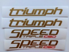 ADESIVI TRIUMPH SPEED TRIPLE 1050 KIT 4 STICKERS - COLORE ORO. TOP! PRESPAZIATI