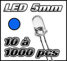 E421# LED bleu 5 mm de 10 à