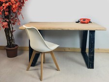 Tavolo scrivania INDUSTRIAL legno di olmo gambe in ferro 150x78xh75cm SU MISURA