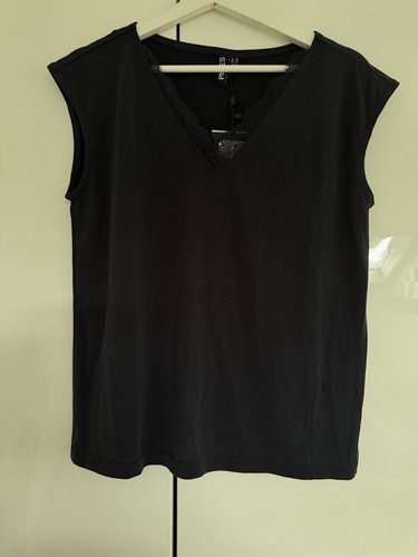 Top nero con pizzo - taglia, xs