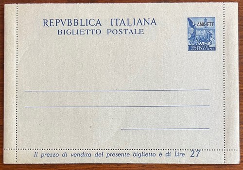 Trieste 1952 biglietto - trieste, "biglietto