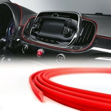 Trim Stripes Profilo ad Incastro per Interni Auto, Rosso, 3 mm x 3 mt