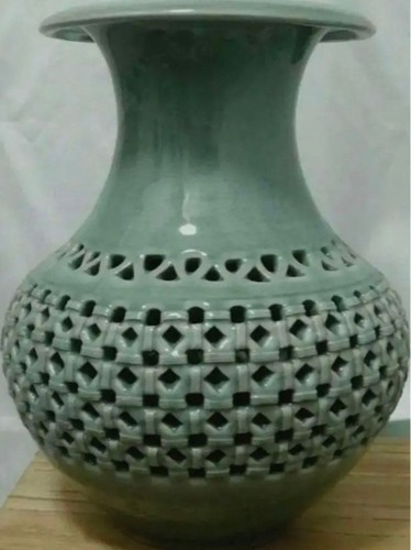 Vaso cinese celadon - vaso,