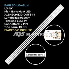 KIT 4 BARRE STRIP 9 LED TV LG