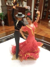 Coppia Di Ballerini Di Flamenco Spagnolo Marin Chiclana Vintage 