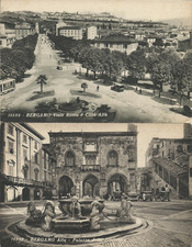 Bergamo-n.2 cartoline-viale