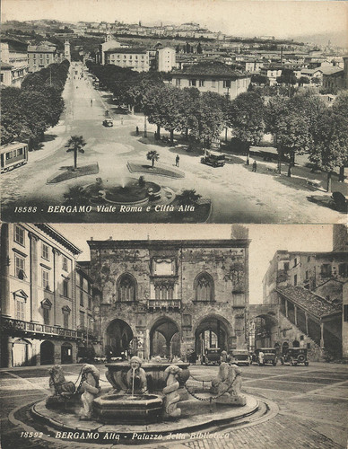 Bergamo cartoline viale - bergamo-n.2, cartoline-viale