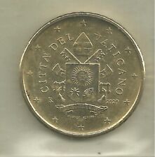 VATICANO PAPA FRANCESCO 2020  MONETA DA 50 CENT USATA IN OTTIME CONDIZIONI