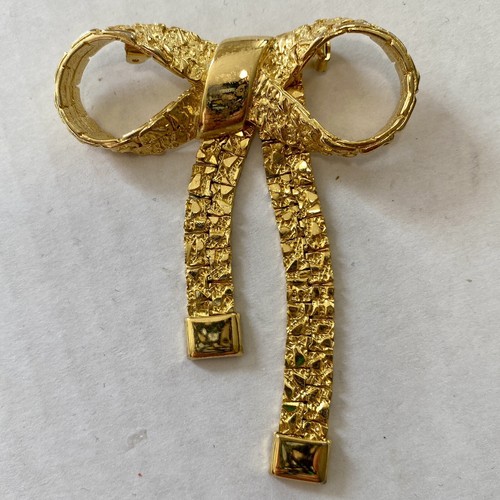 Spilla fiocco tono oro - spilla,