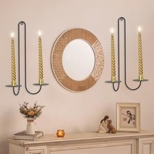 2 Pezzi Portacandele da Parete