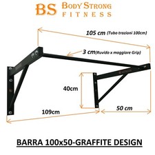 Sbarra barra trazioni crossfit a muro allenamento palestra per 100x50