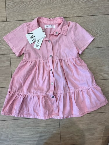 Zara rosa lino camicia vestito - zara,