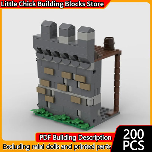 Castello medievale modello moc - medievale,