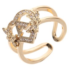  Anello iniziale vintage cuore