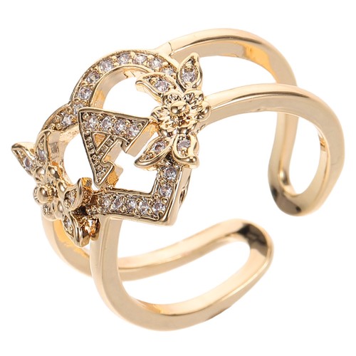 Anello iniziale vintage - , cuore