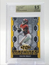 CALVIN RIDLEY 2018 LEAF DRAFT TD MACHINES GOLD ROOKIE RC BGS 9.5 Q1523