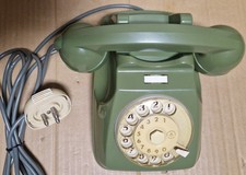 vintage telefono a disco verde Sip