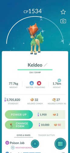Pokémon raro shiny - raro, keldeo