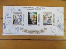 italia 2022 foglietto giornata della filatelia per tornare a scrivere