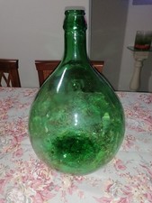 boccione damigiana in vetro verde antica 5 litri vecchio boccione vino giardino