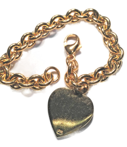 Cuore ciondolo bracciale oro - ciondolo,