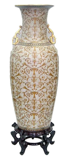 Vaso cinese tavolo terra - vaso,