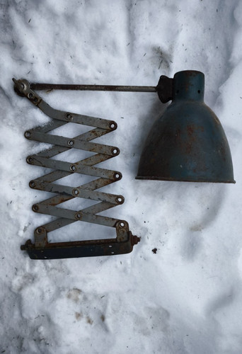 Vintage scissor wall - , lamp