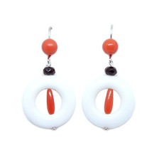 ORECCHINI DI CORALLO CON AGATA