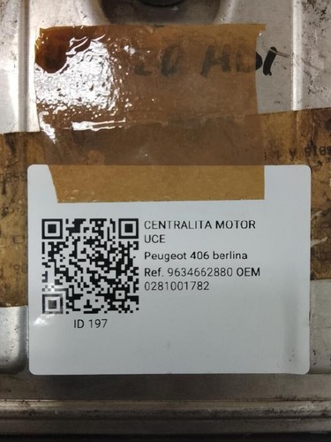 0281001782 centralina motore