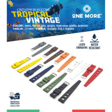 Tropical Strap Cinturino Gomma Silicone Sub Diver Vintage racing rally 20 22 mm