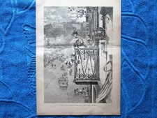 L'amore al balcone, acquerello del pittore Edoardo Dalbono