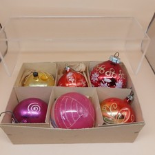 6 Palline Di Natale Vetro