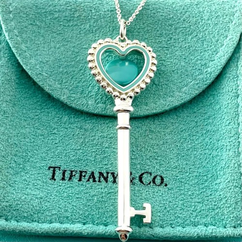 Collana chiave cuore perle