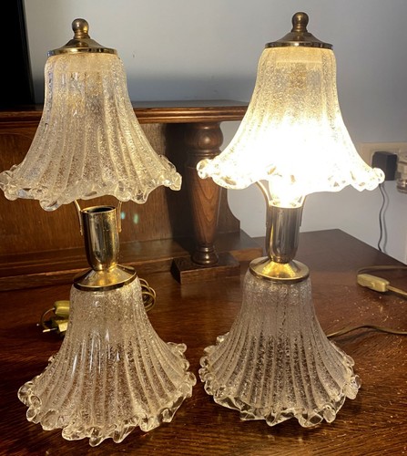 Pair murano glass table - pair,