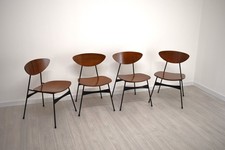 Set di 4 sedie - Ferro e legno curvato