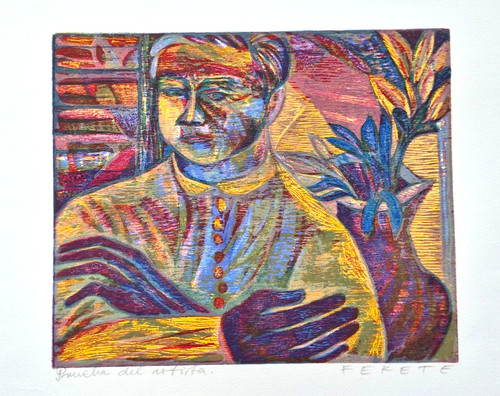 Esteban fekete xilografia - esteban,