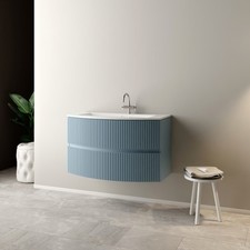 Mobile bagno sospeso curvo - bagno,