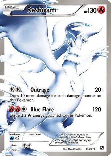 Reshiram 113 114 pokemon - reshiram,